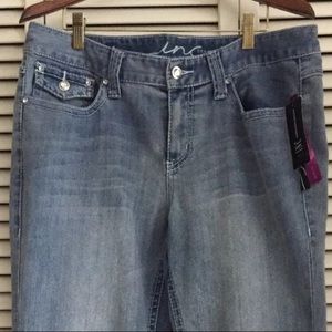 NWT Jeans INC Bootcut Denim Bling Rhinestones